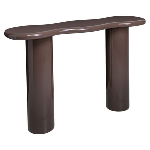 Moderne Konsole mit Chestnut-Oberfläche für eine elegante Inneneinrichtung.