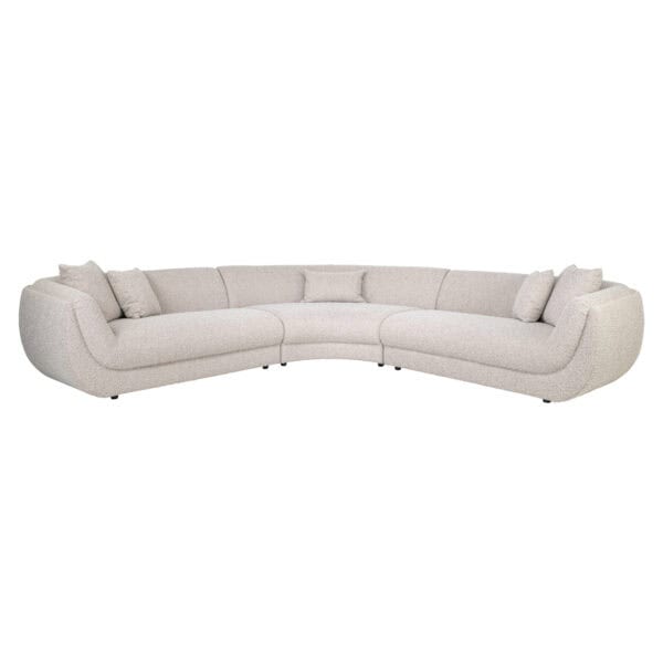 Canapé s luxueuses, naturelles et volumineuses, dotées de coussins confortables, pour le salon.
