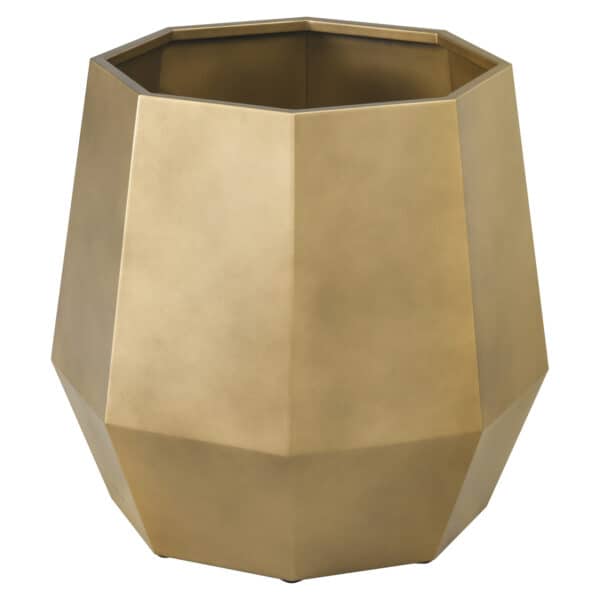 Axis Medium bronze-and-gold planter for interior decoration.