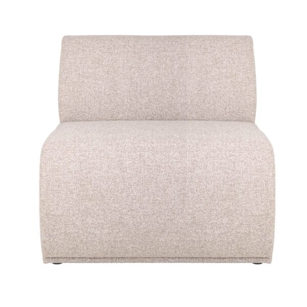 Trendy cream eetkamerbank Sorrobon, volledig bekleed, modern design.